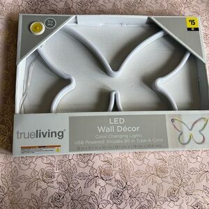 LED butterfly wall decor rainbow color changing light NEW